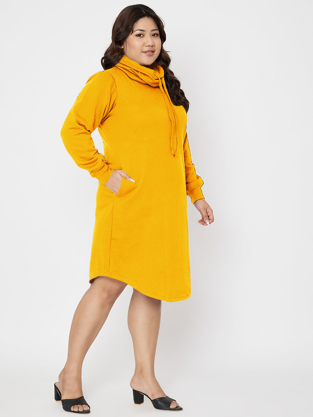 Women Cowl Neck Jumper Dress