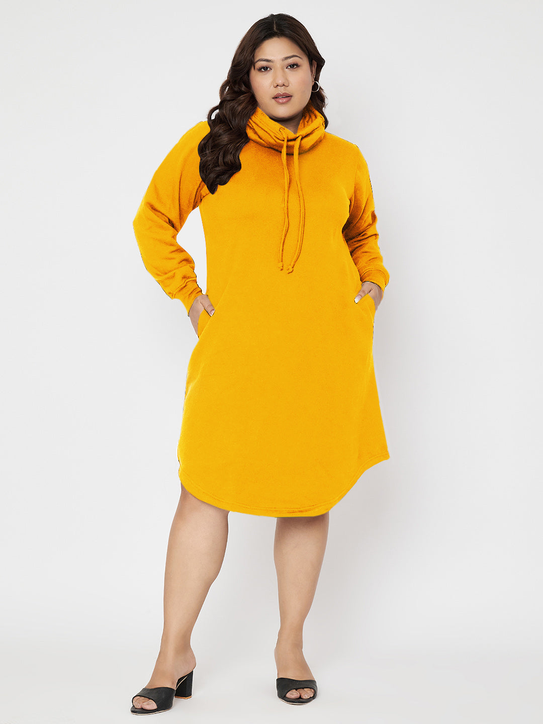 Women Cowl Neck Jumper Dress