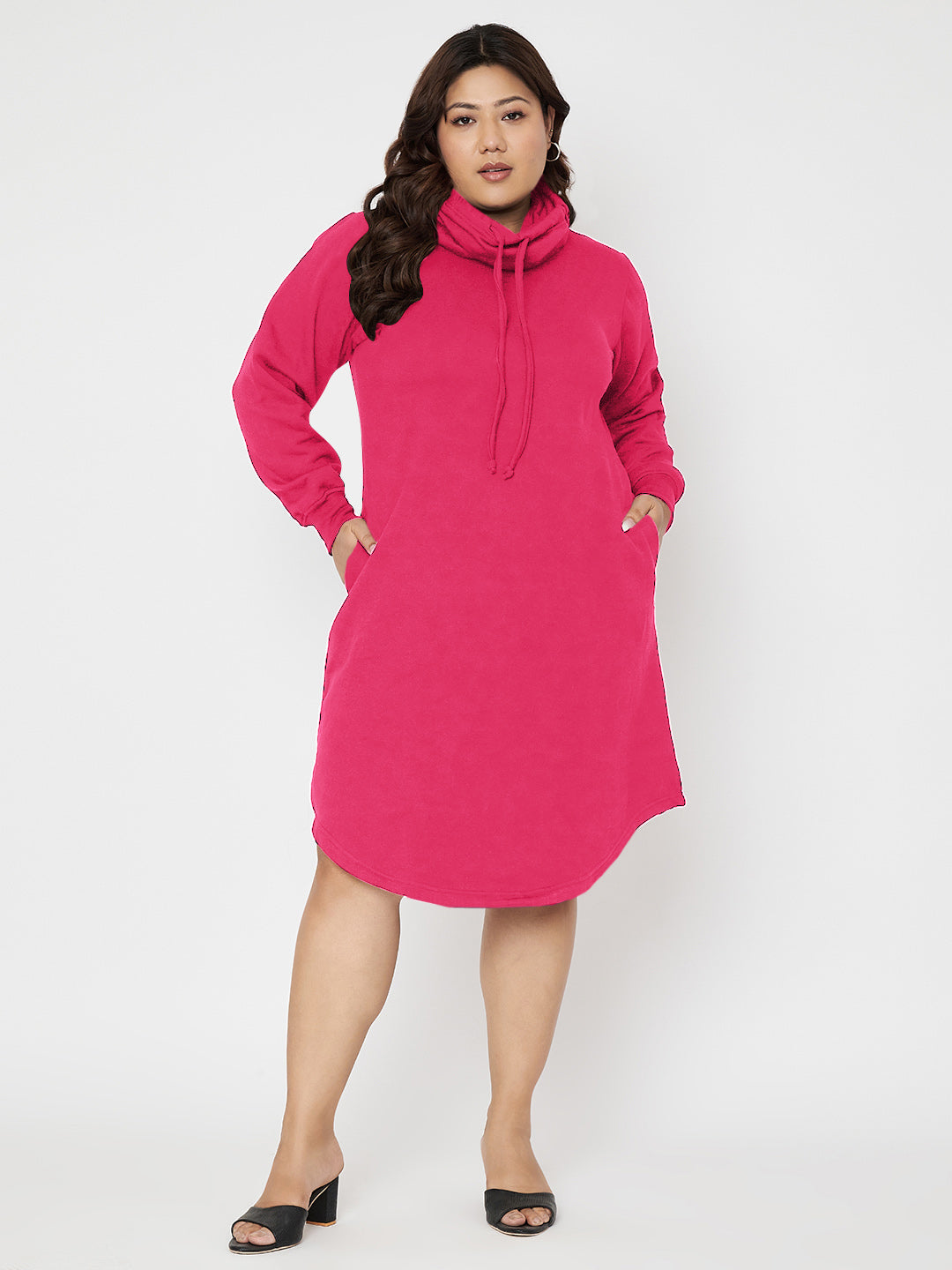 Women Cowl Neck Jumper Dress