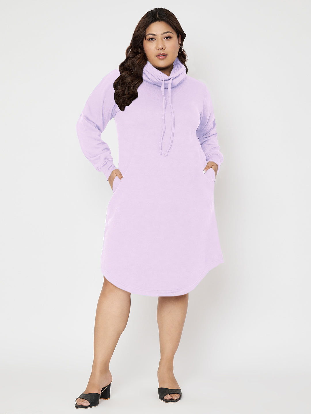 Women Cowl Neck Jumper Dress