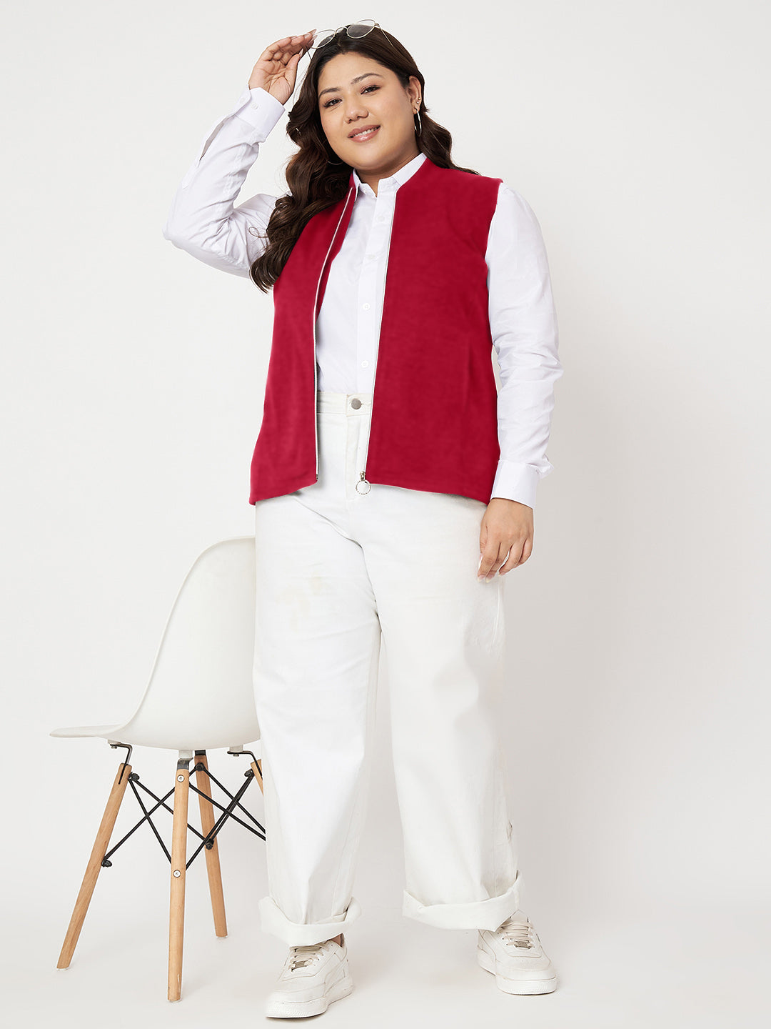 Women Fleece Tailored Jacket