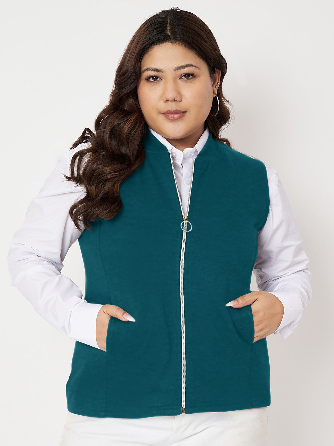 Women Fleece Tailored Jacket