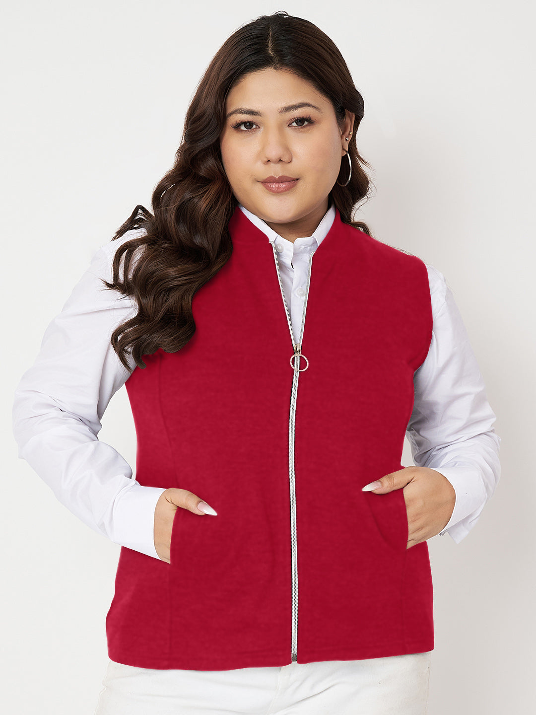 Women Fleece Tailored Jacket