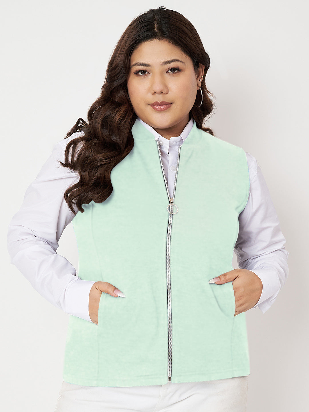 Women Fleece Tailored Jacket