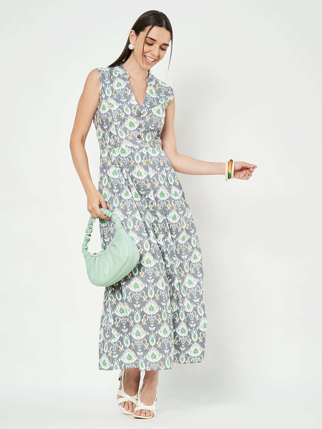 Cotton A-Line Maxi Dress