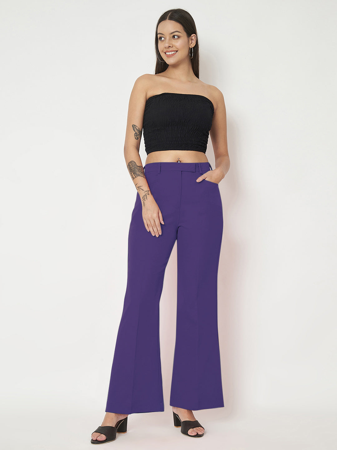 Regular Fit Bootcut Trousers