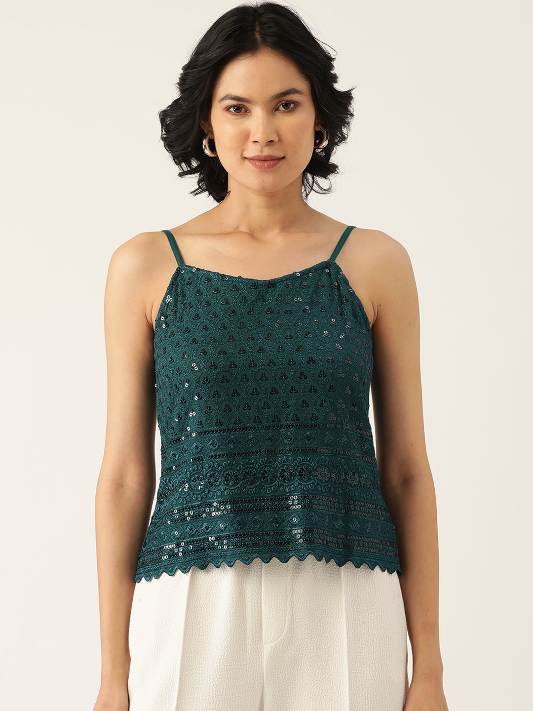 Embellished Embroidered Top