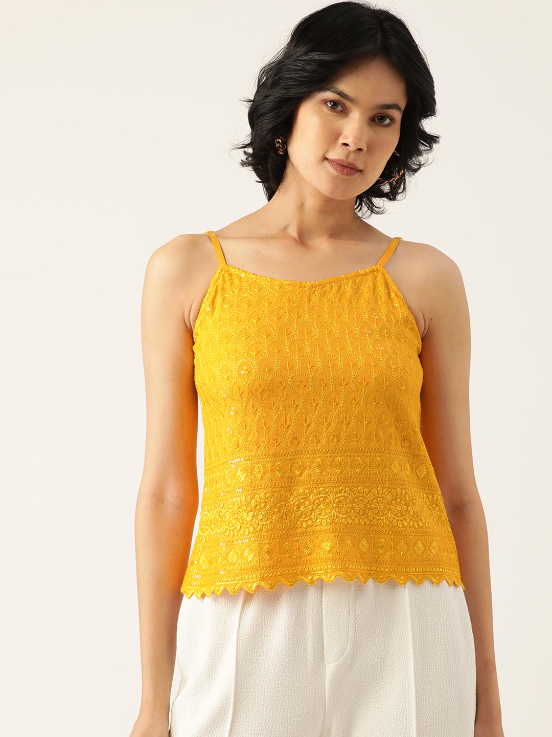 Embellished Embroidered Top