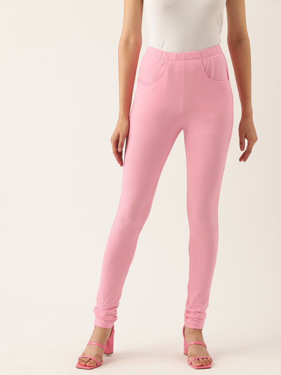 Women Solid Ankle-Length Leggings