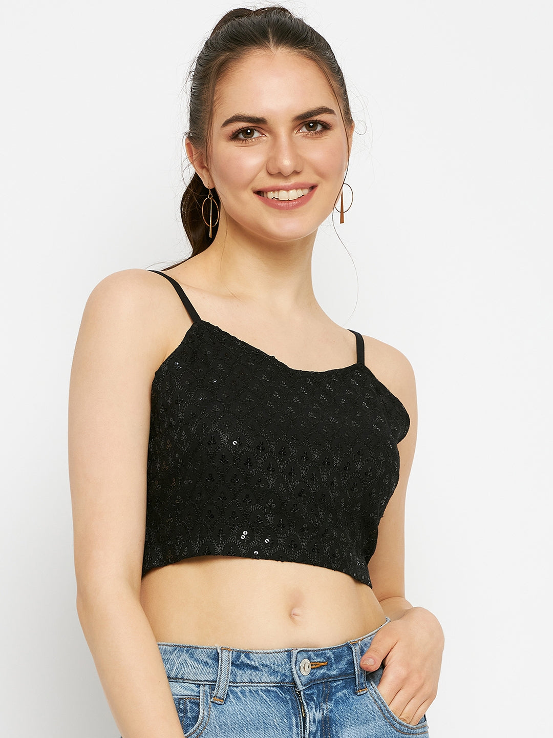 Embellished Crop Top