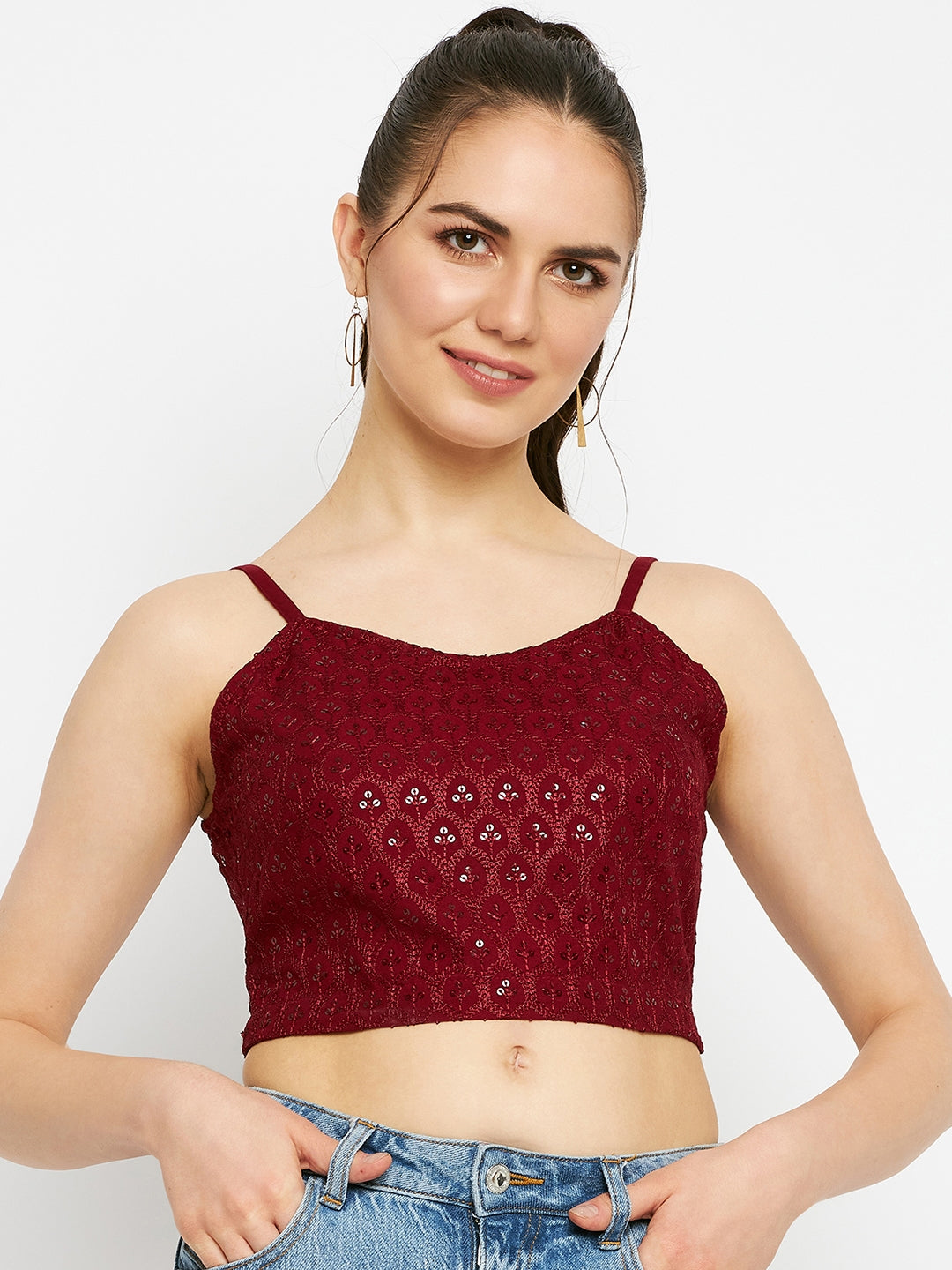Embellished Crop Top