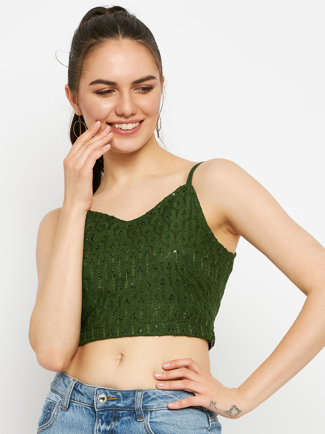 Embellished Crop Top
