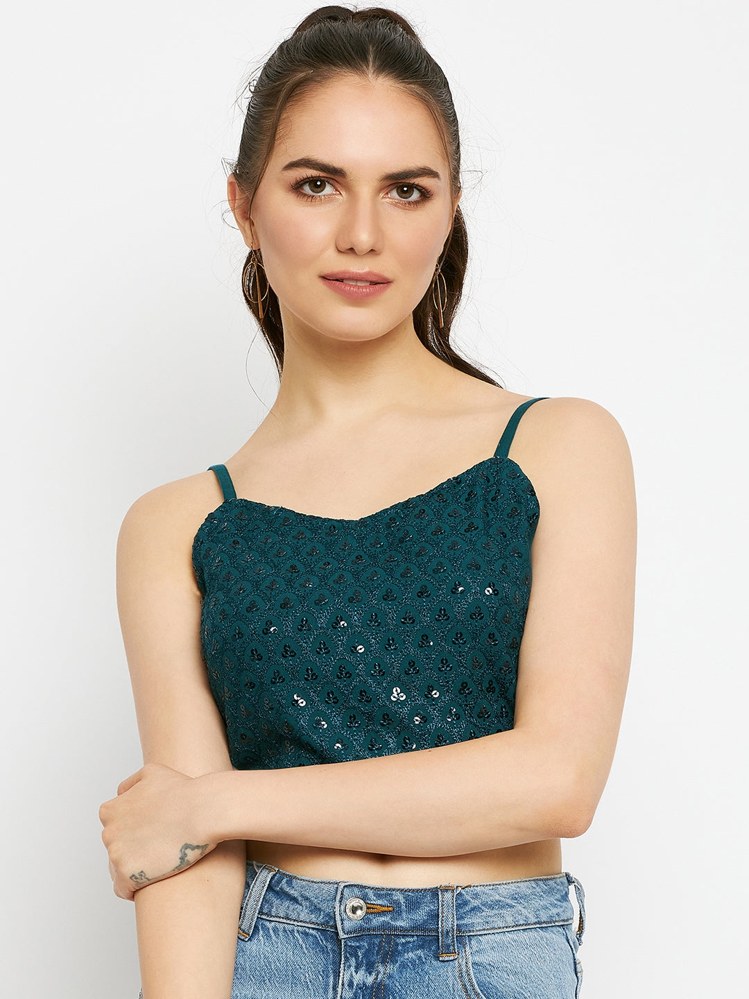 Embellished Crop Top