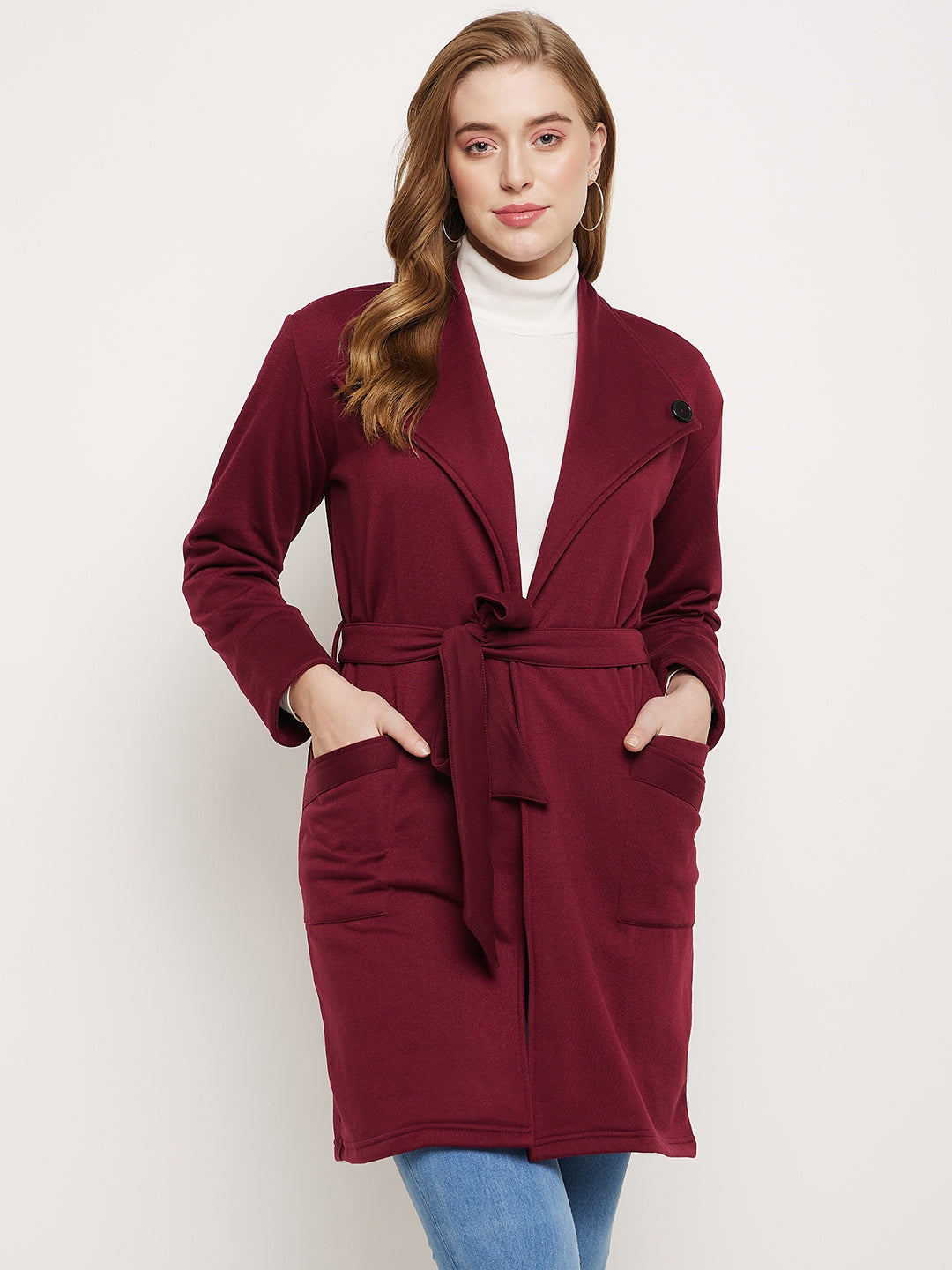 Shawl Collar Longline Fleece OverCoats