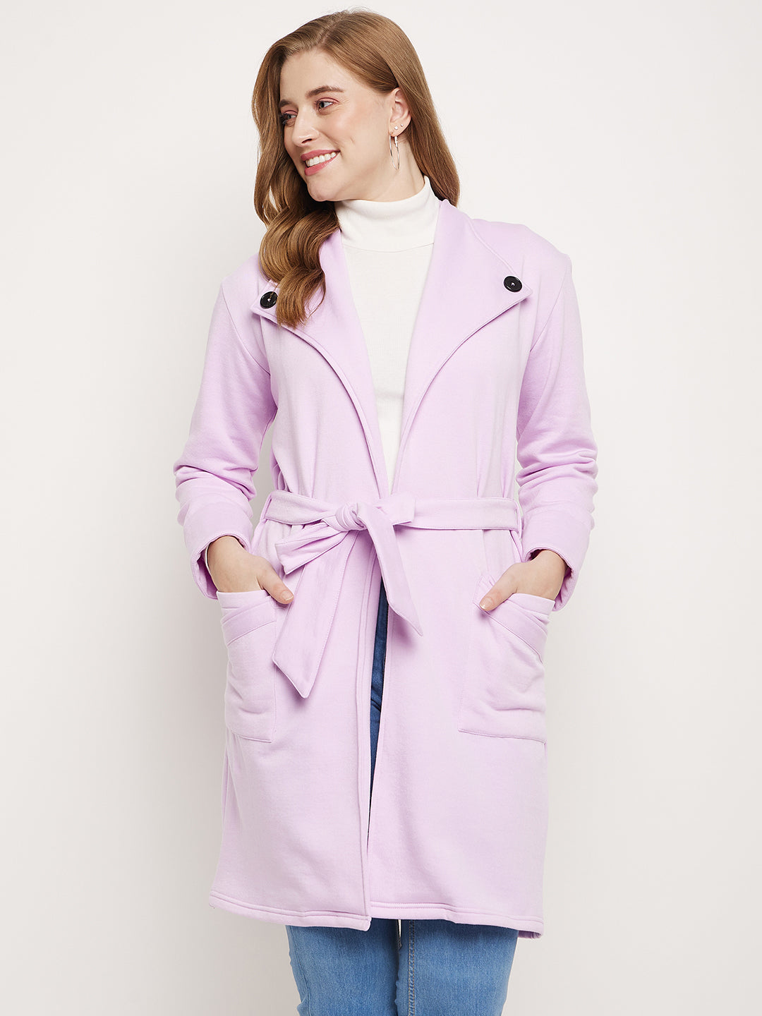 Shawl Collar Longline Fleece OverCoats
