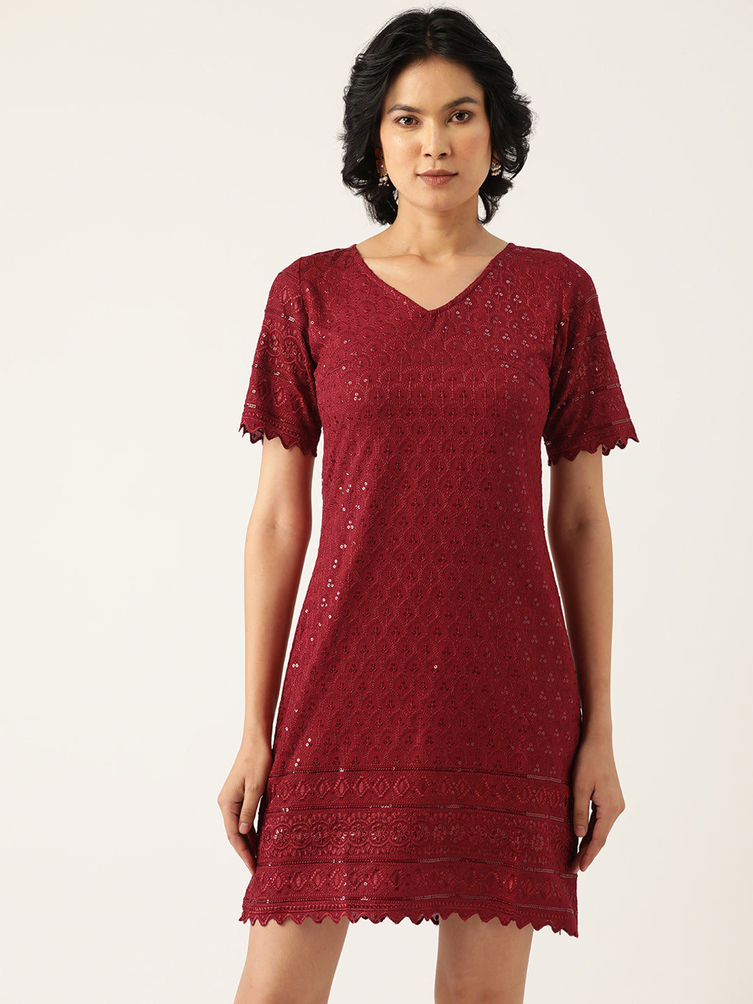A-Line Sequined Dress