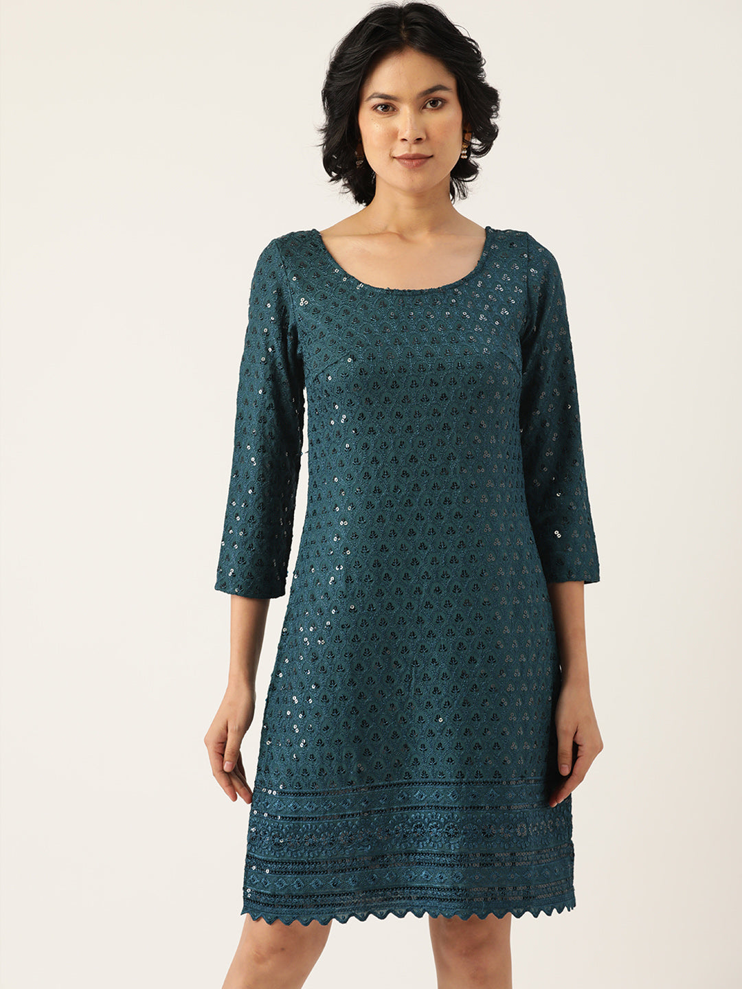 Embellished A-Line Dress