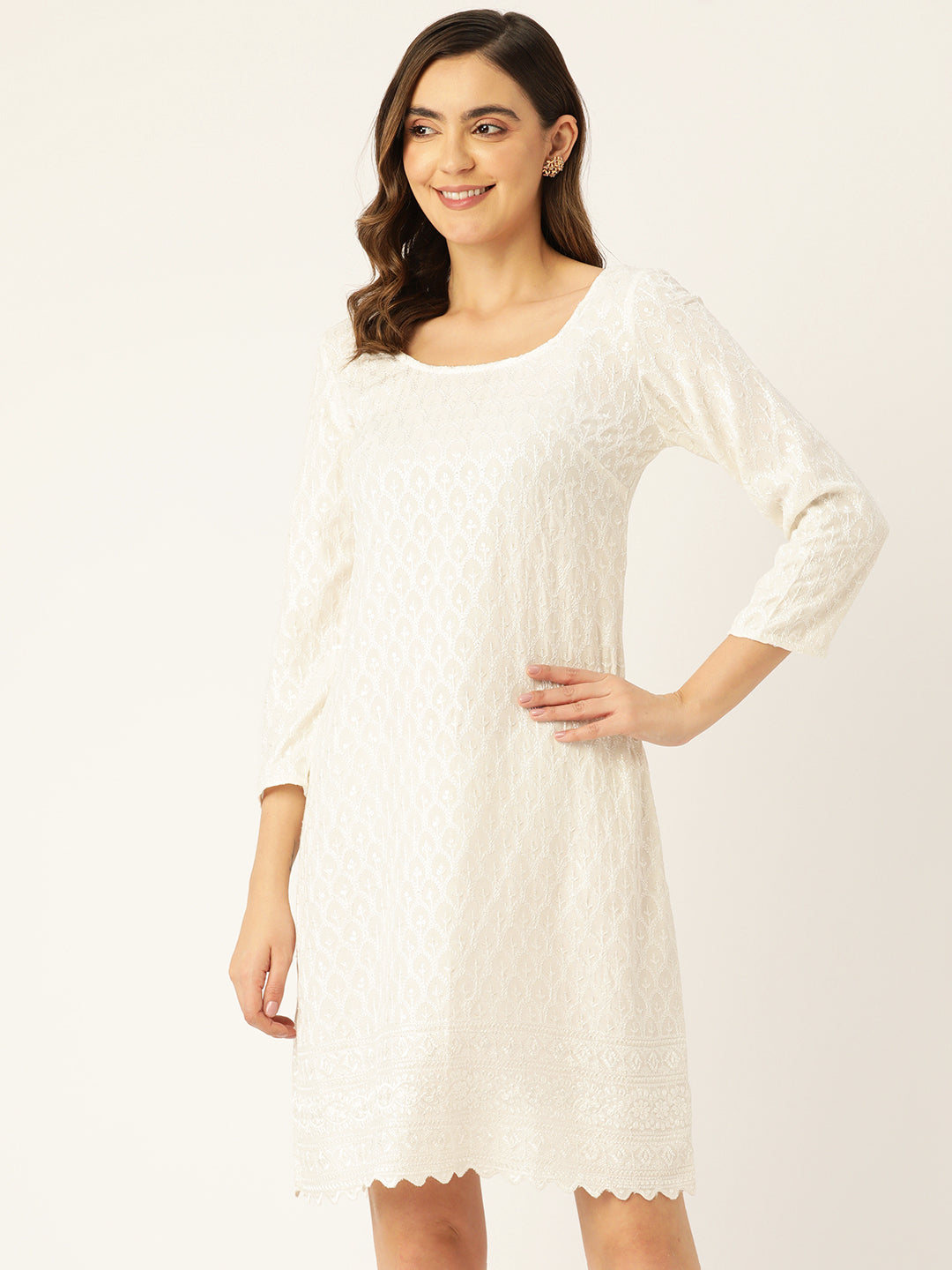 Embellished A-Line Dress