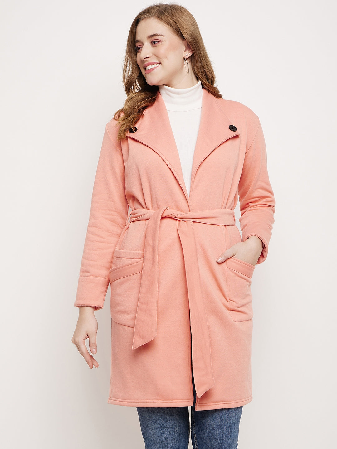 Shawl Collar Longline Fleece OverCoats