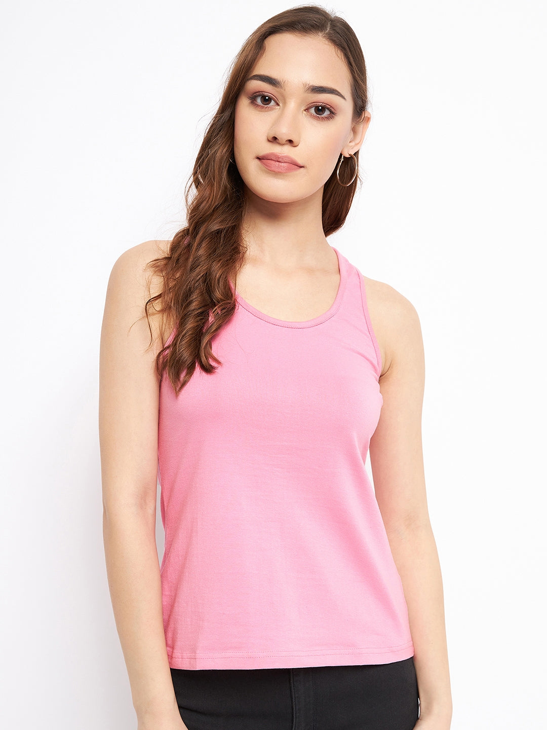 Scoop Neck Non-Padded Racer Back Camisoles