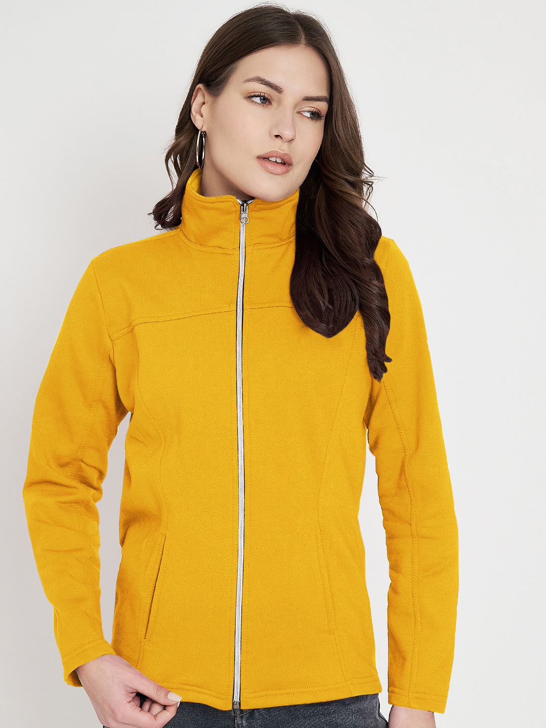 Mock Collar Tailored Jacket