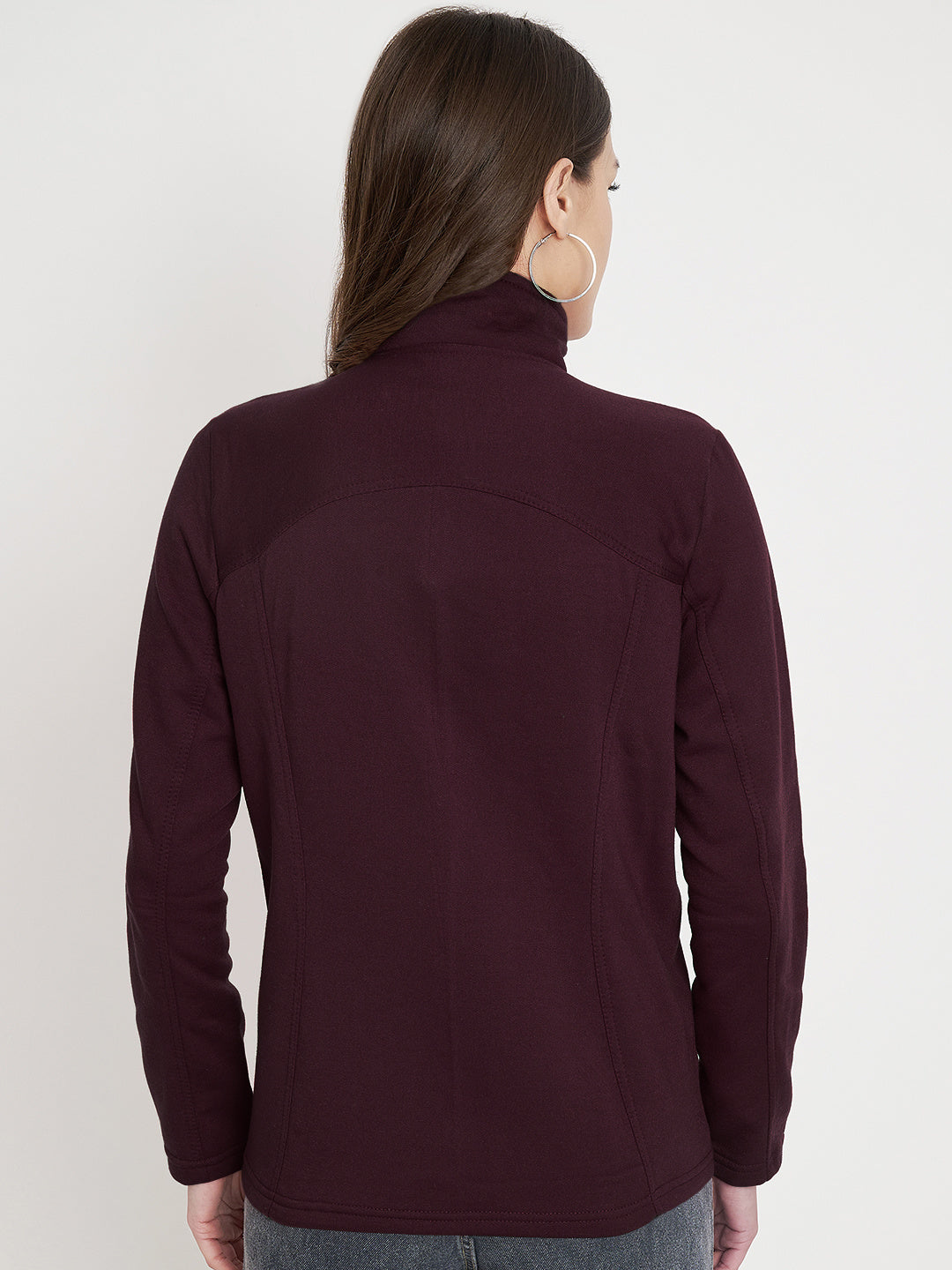 Mock Collar Tailored Jacket