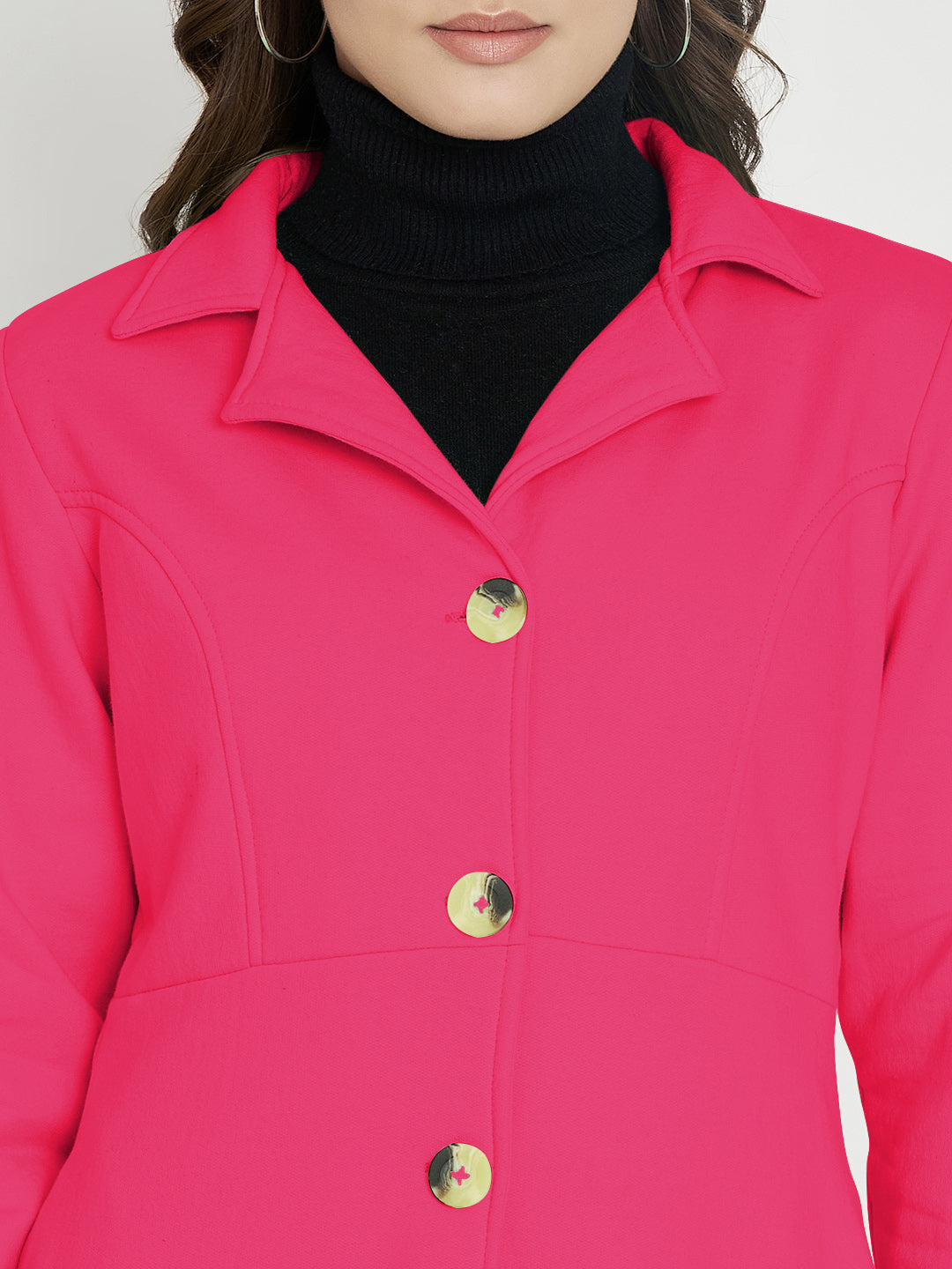 Notched Lapel Single-Breasted Overcoat