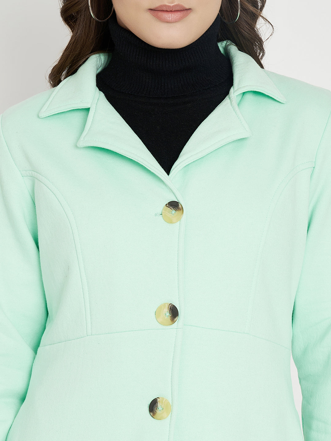 Notched Lapel Single-Breasted Overcoat
