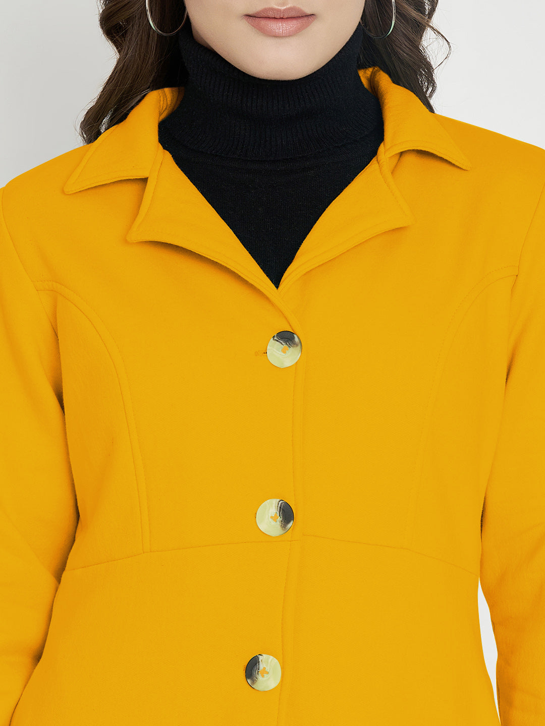 Notched Lapel Single-Breasted Overcoat