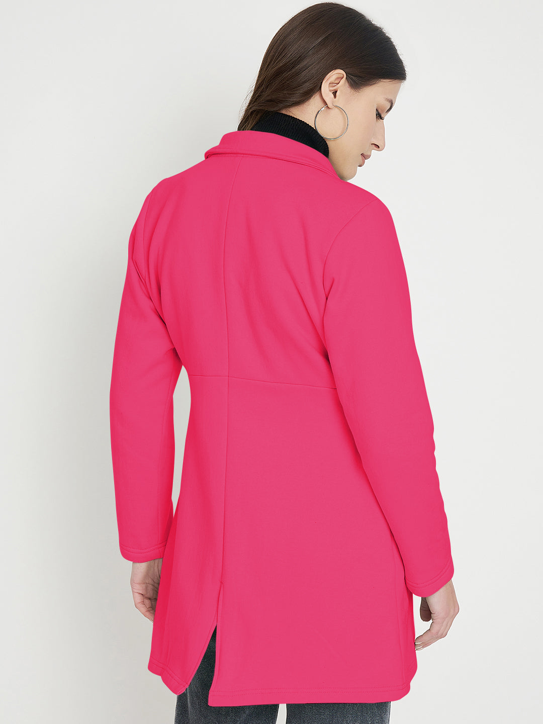 Notched Lapel Single-Breasted Overcoat