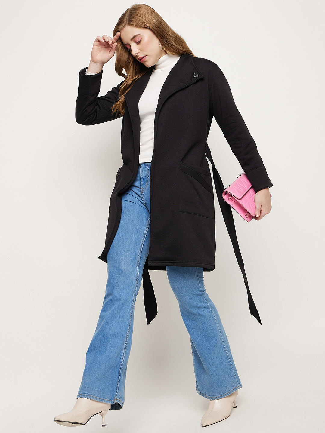 Shawl Collar Longline Fleece OverCoats