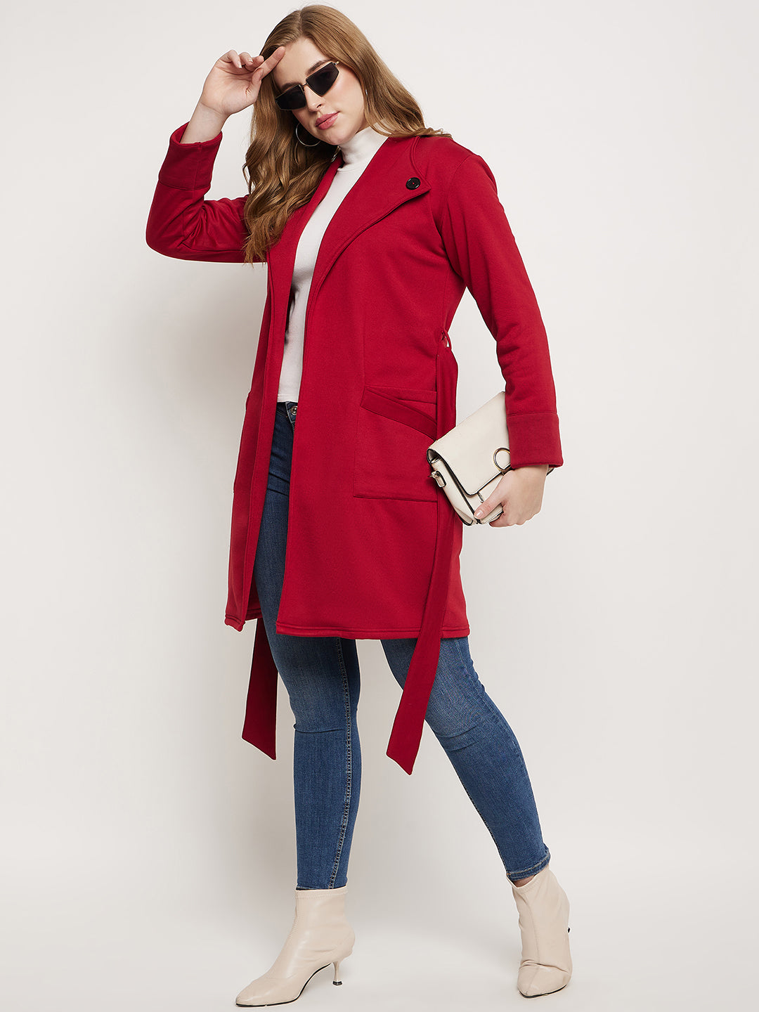 Shawl Collar Longline Fleece OverCoats