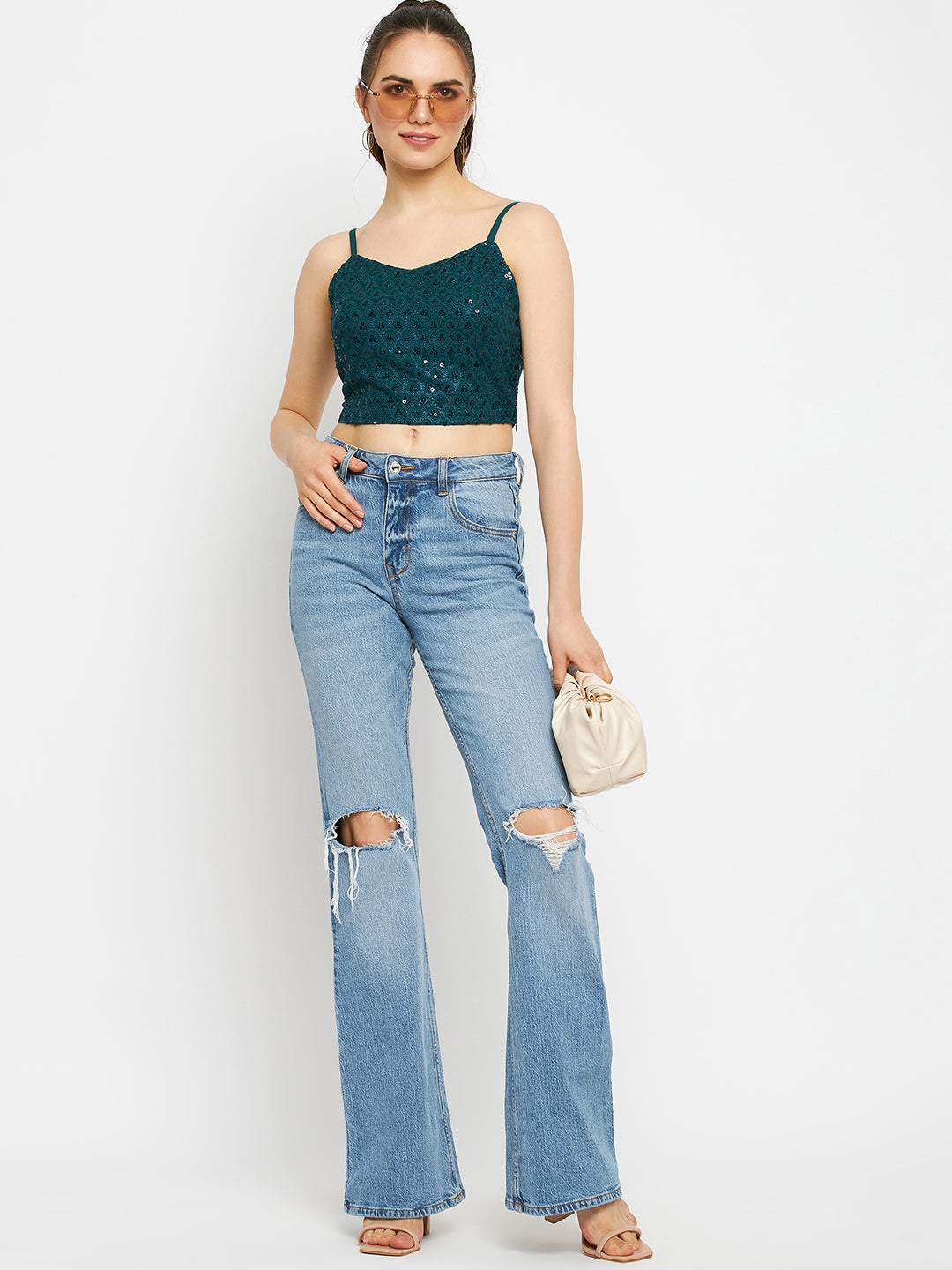 Embellished Crop Top