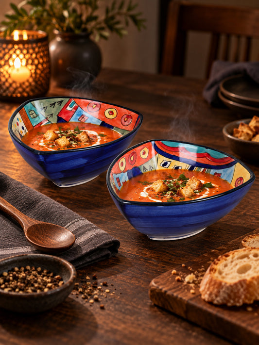 Snack Bowls | Multicolor Handpainted | 500ml