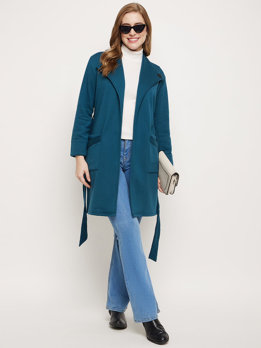 Shawl Collar Longline Fleece OverCoats