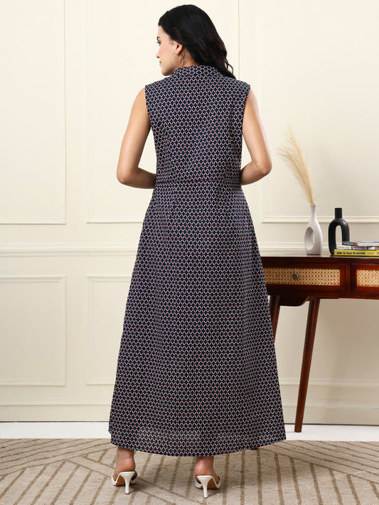 Cotton A-Line Maxi Dress