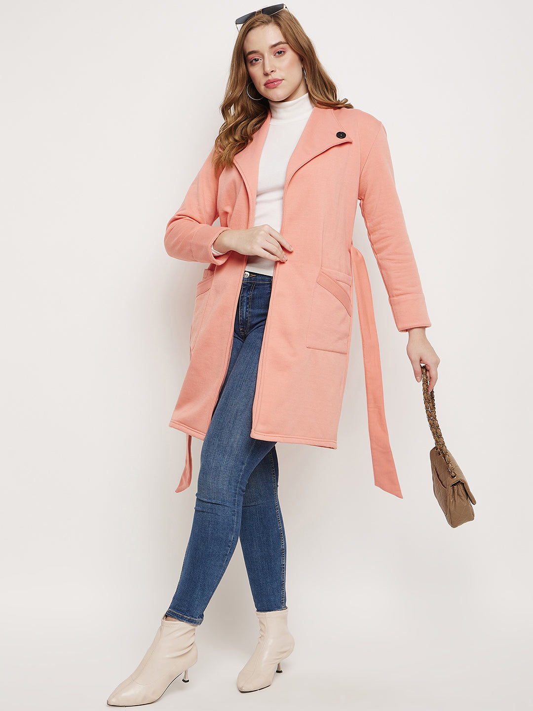 Shawl Collar Longline Fleece OverCoats