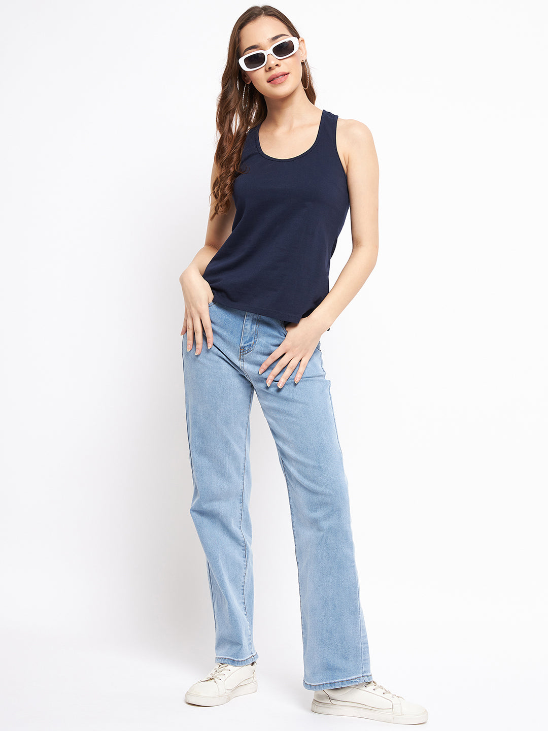 Scoop Neck Non-Padded Racer Back Camisoles