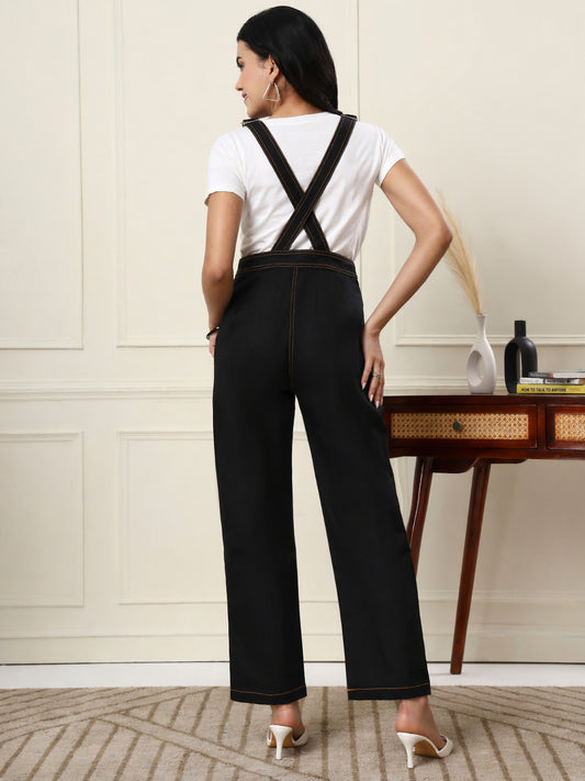 Wide-Leg Dungarees