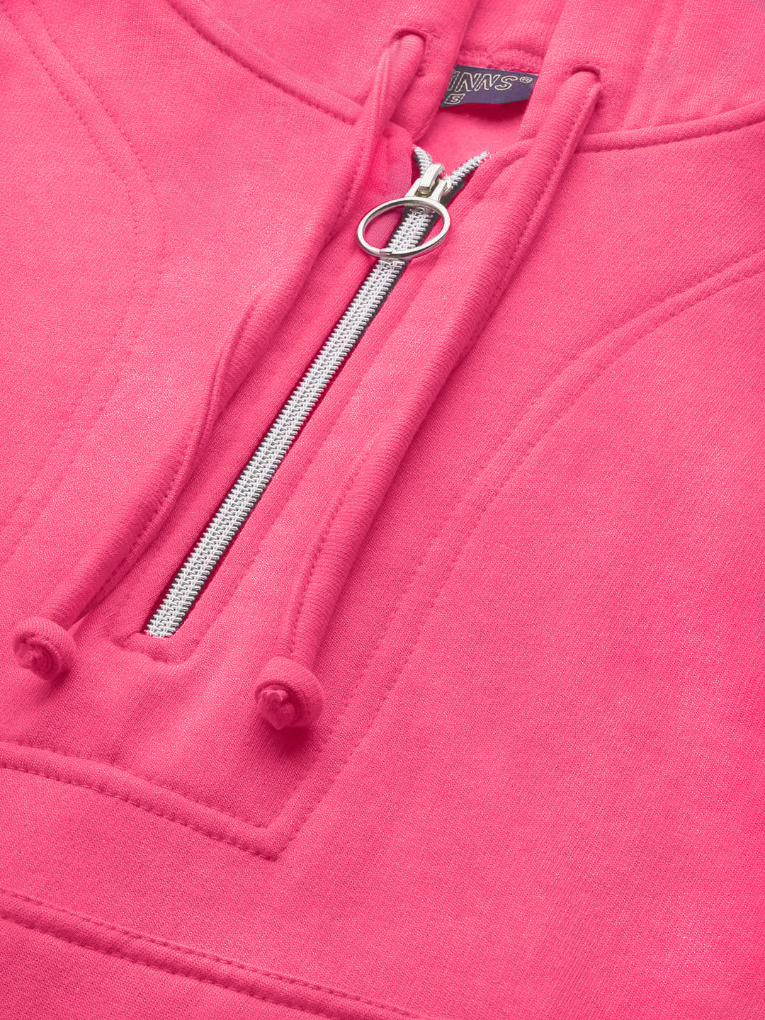 Women Burgundy Fleece Hooded Sweatshirt