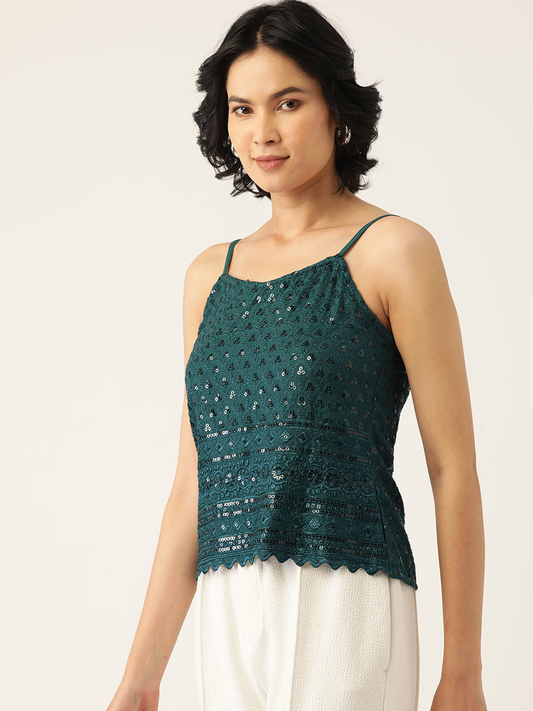 Embellished Embroidered Top