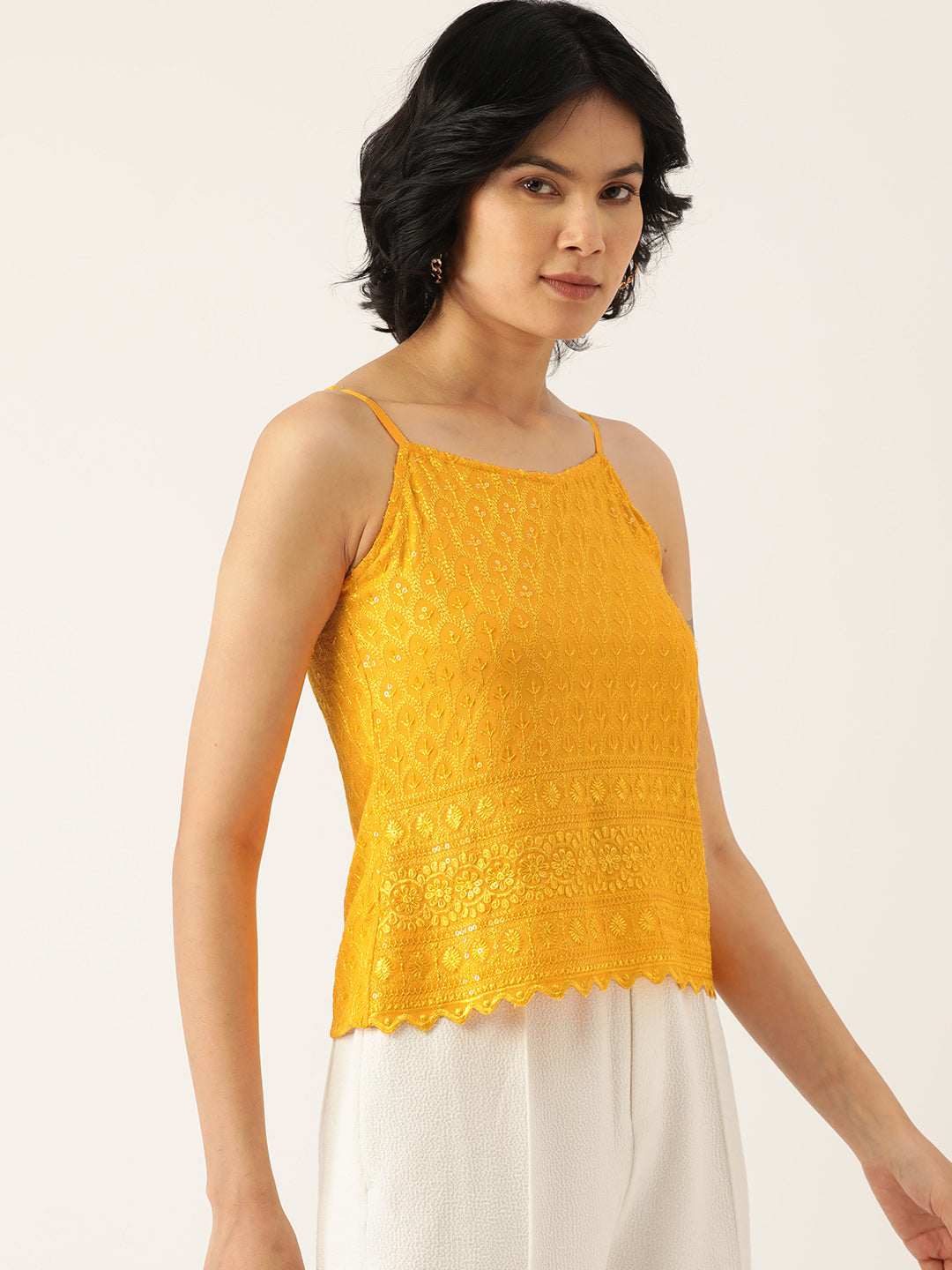 Embellished Embroidered Top