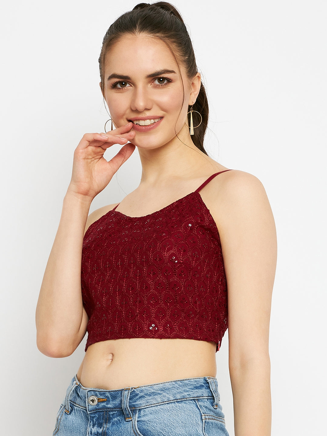 Embellished Crop Top