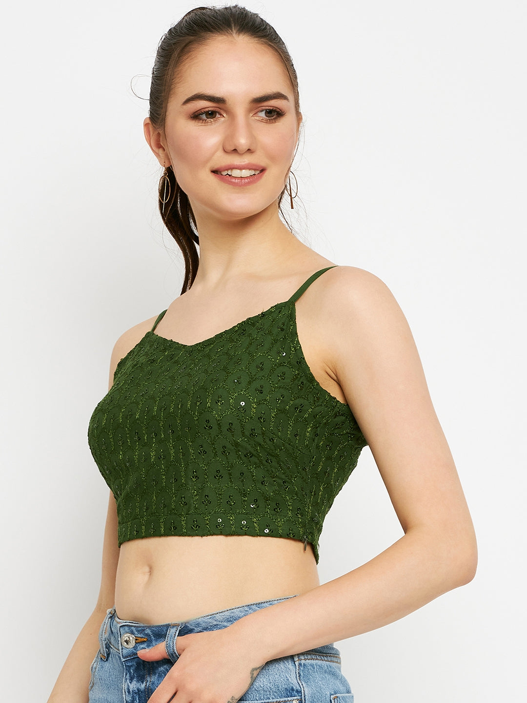Embellished Crop Top