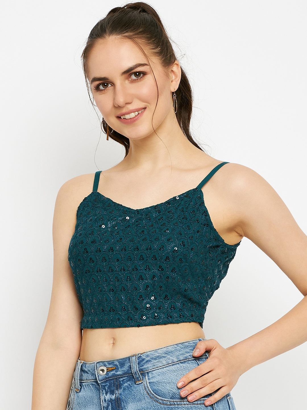 Embellished Crop Top