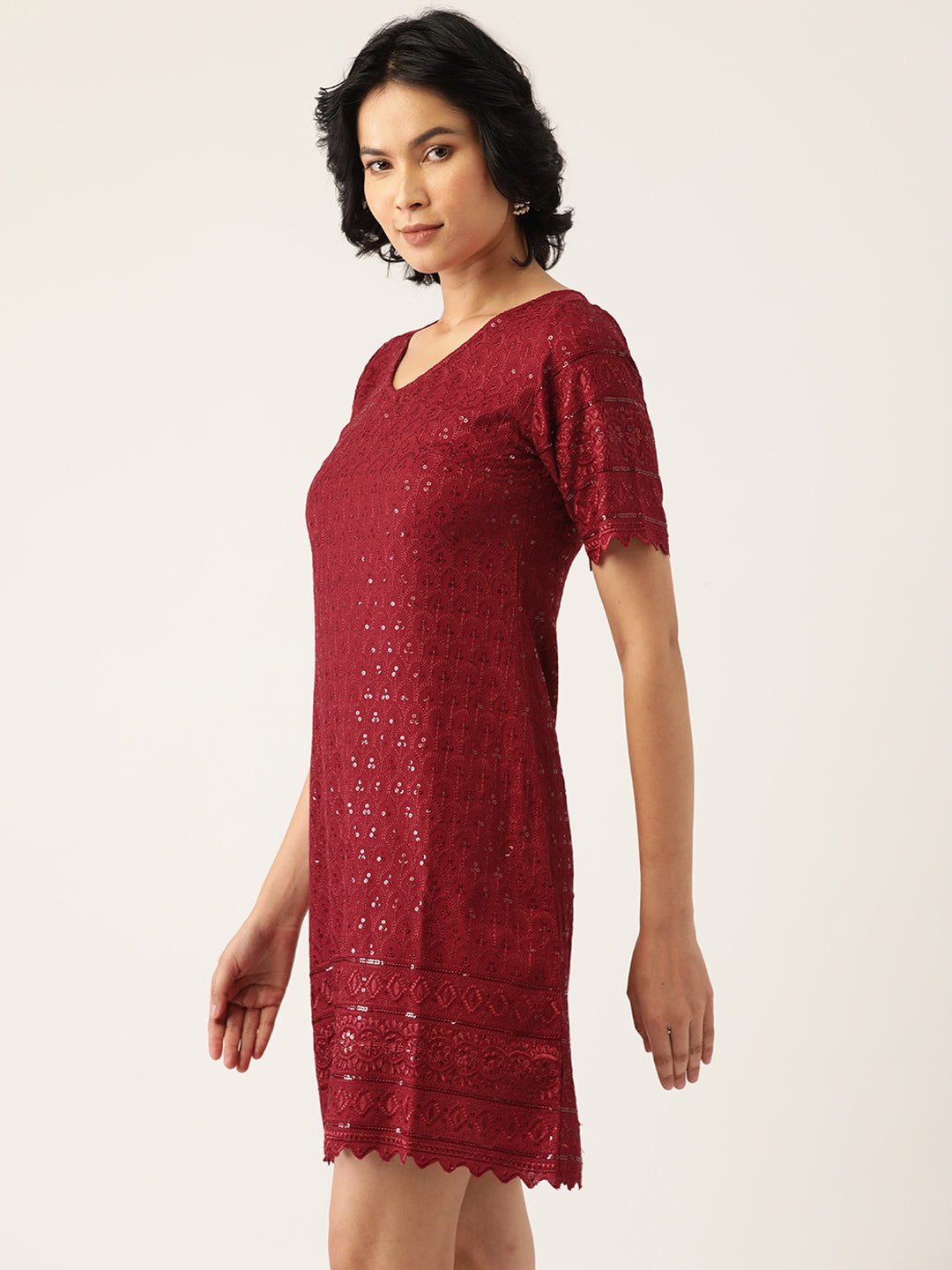 A-Line Sequined Dress