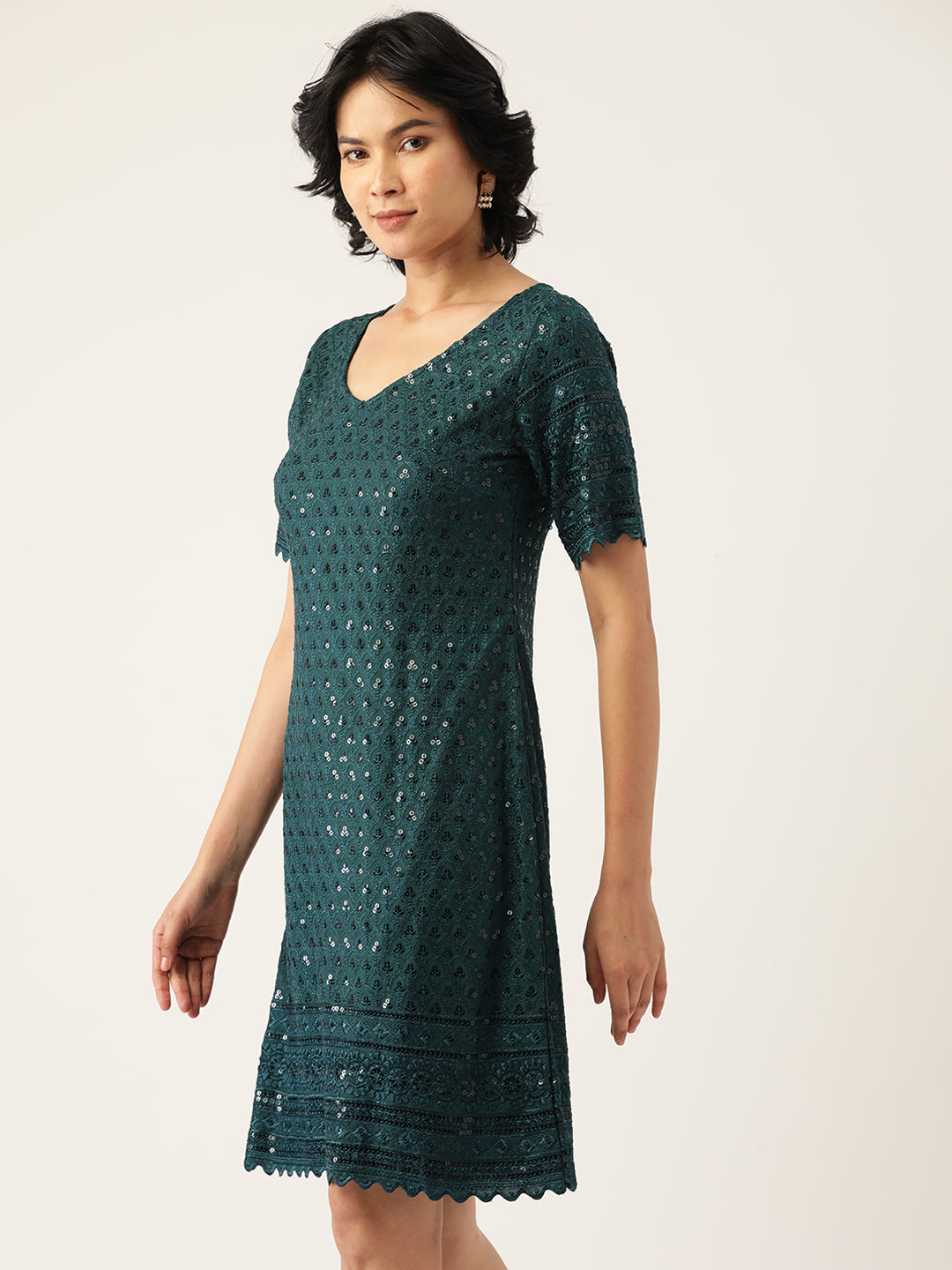 A-Line Sequined Dress