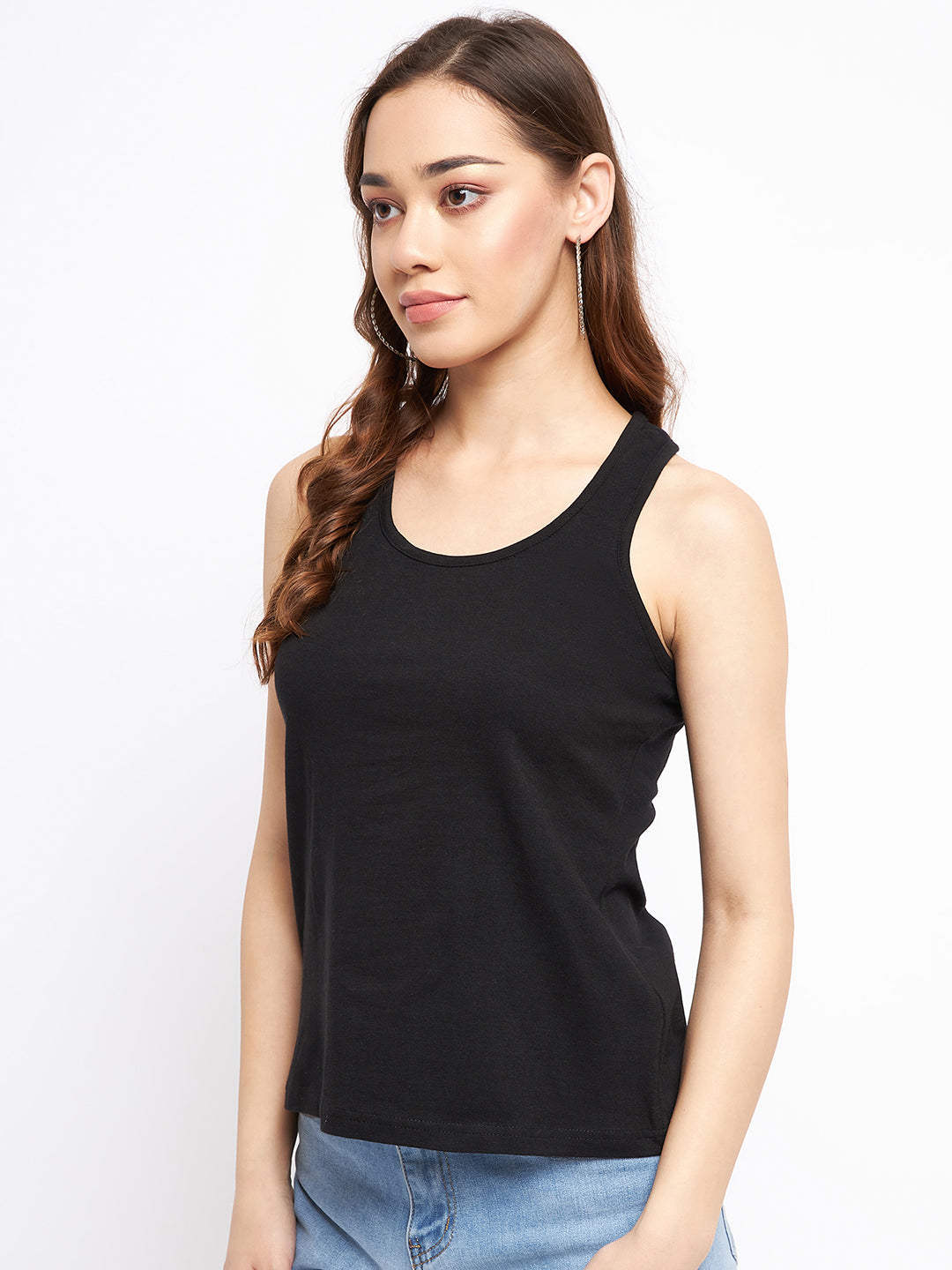 Scoop Neck Non-Padded Racer Back Camisoles