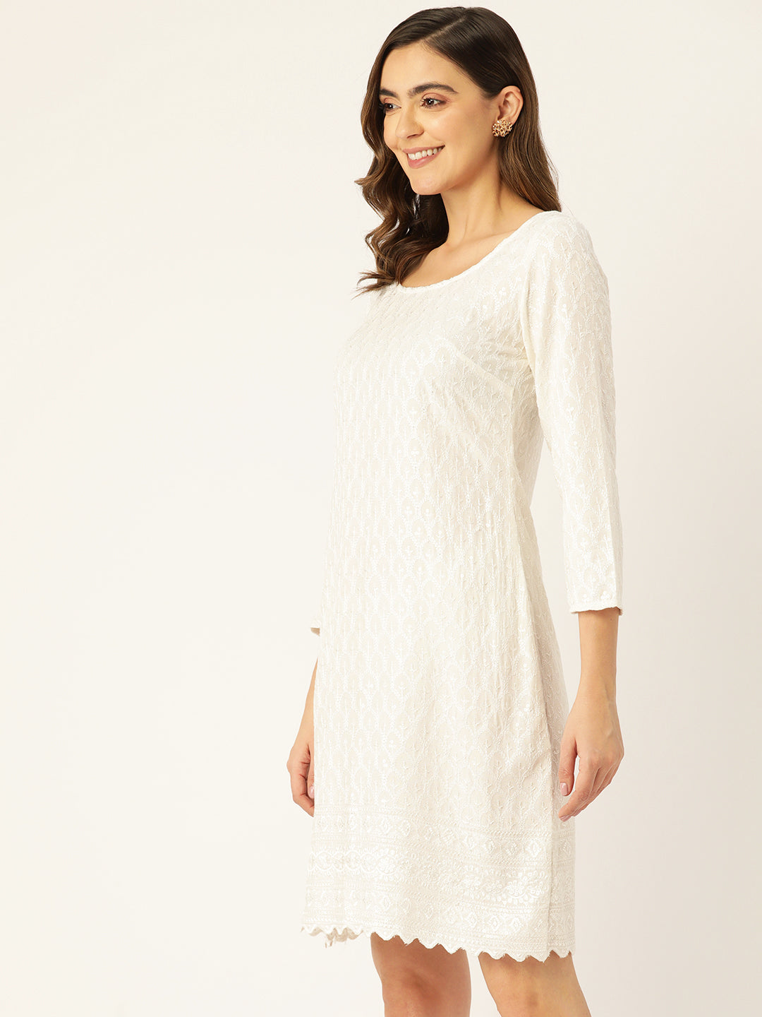 Embellished A-Line Dress