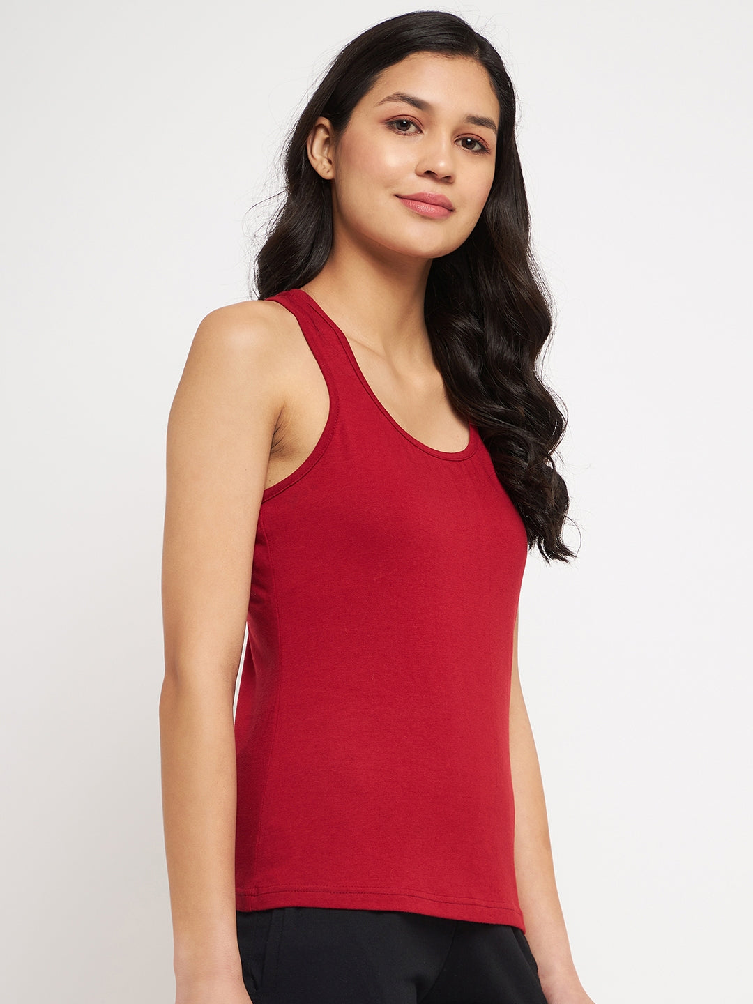 Scoop Neck Non-Padded Racer Back Camisoles